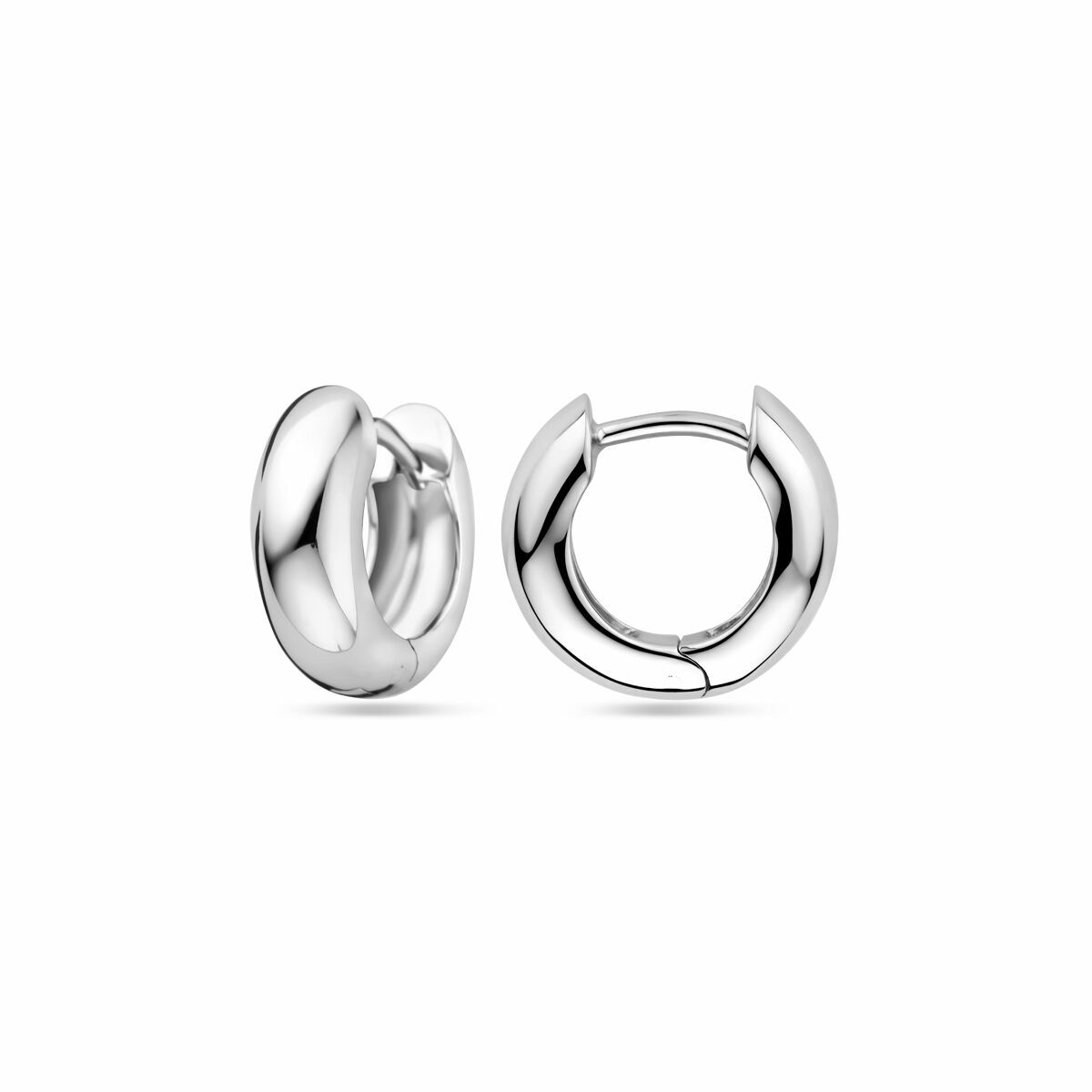 Klappcreolen 13,5 mm rhodiniertes Silber