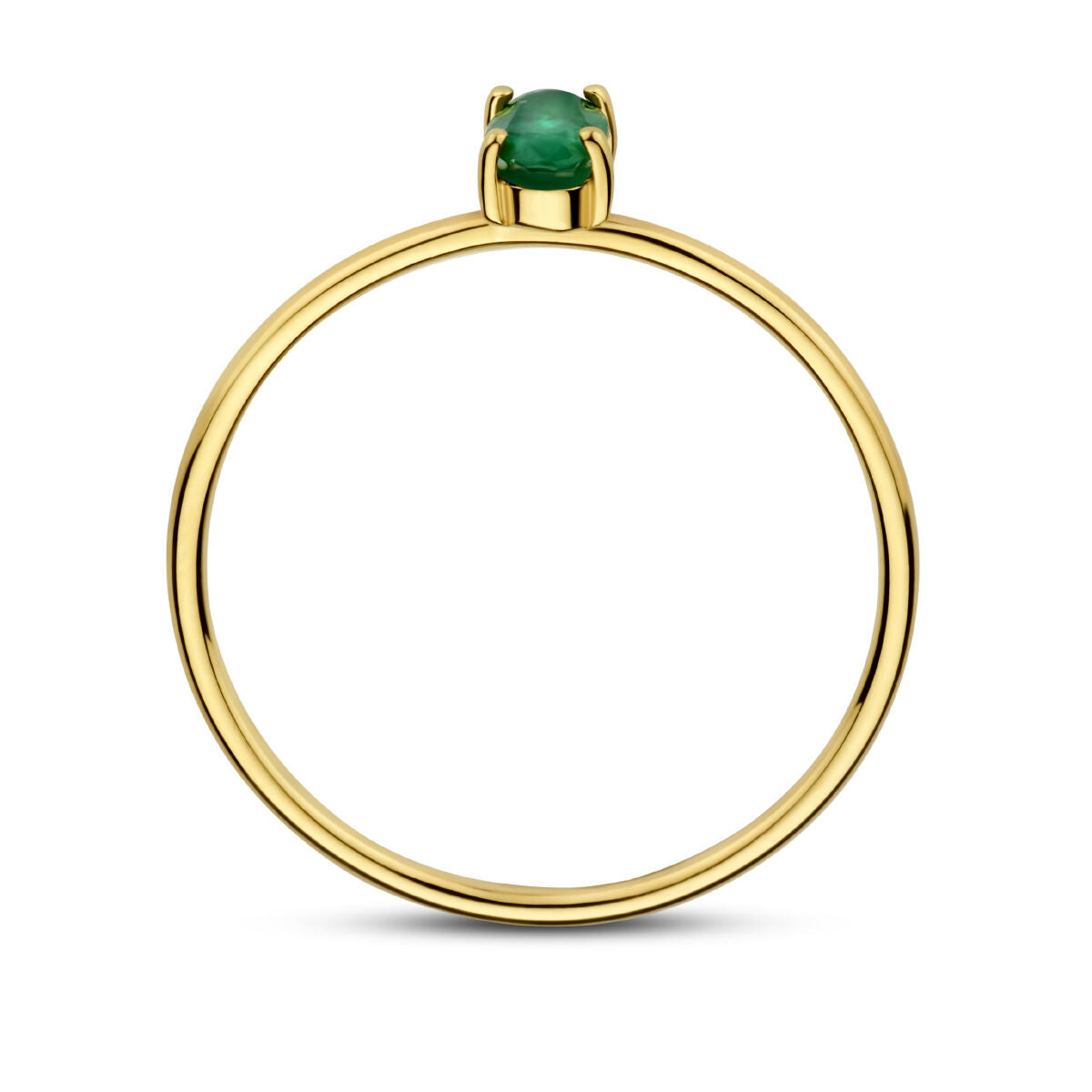 Smaragdring 14K Gelbgold