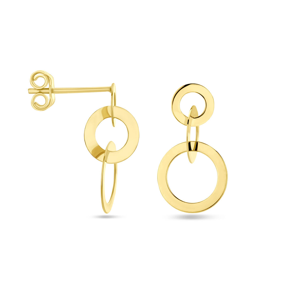 Ohrringe Kreise 14K Gelbgold