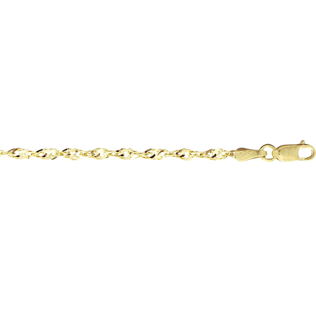 Armband aus 14K Gelbgold mit 2,3 mm dicken, gedrehten Gliedern und Karabinerverschluss