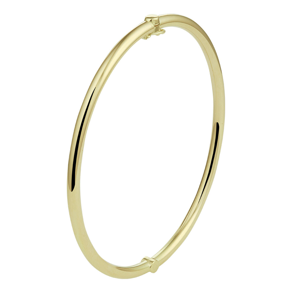 Armreif Scharnier massiv Rundrohr 3 mm Zilgold (Gelbgold mit Silberkern)