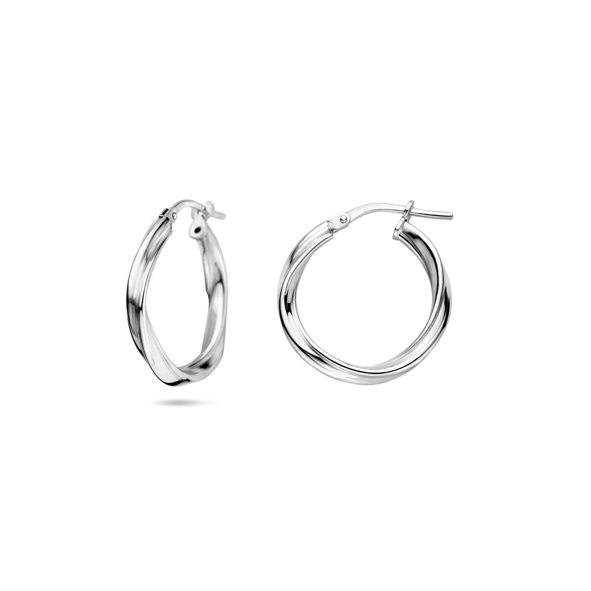 Ohrringe gedreht 2,0 mm Silber rhodiniert