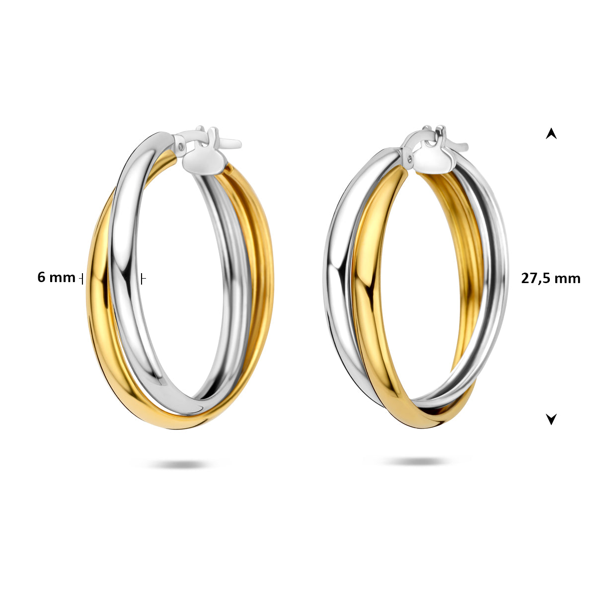 oorringen zilver verguld