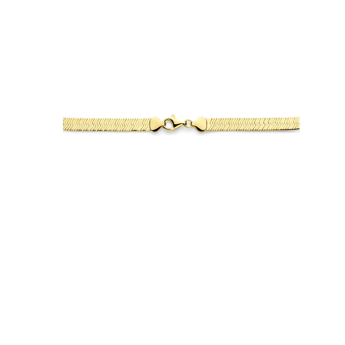 Halskette flach 7 mm 43 cm 3 Mikron vergoldet (gelb)