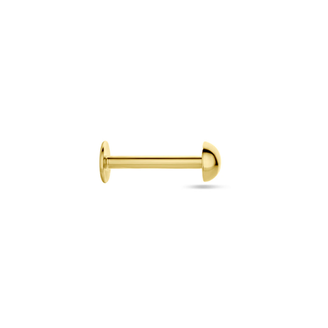 flat back piercing 3 mm 14K geelgoud
