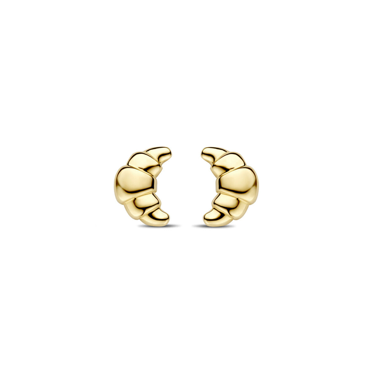 Ohrstecker in Form von Croissants aus 14K Gelbgold, 8,5 mm groß