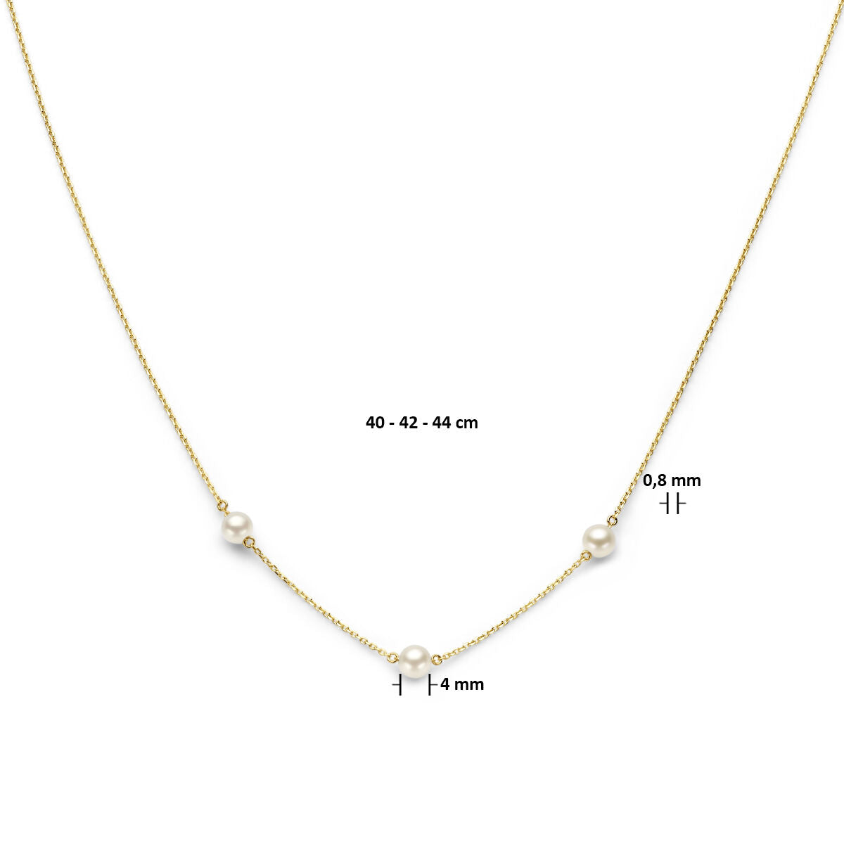 Gold Damenhalskette Perle 14K