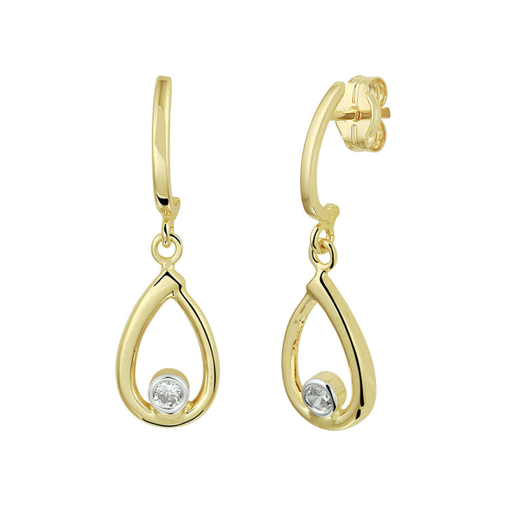 Ohrringe Zirkonia 14K Gelbgold