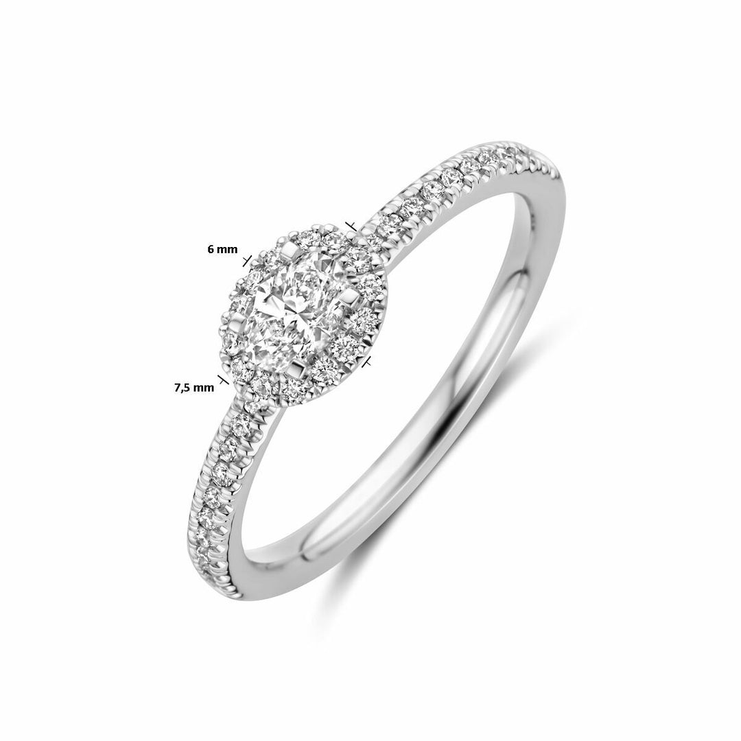 Ring Diamant 0,41 ct H SI 14K Weißgold