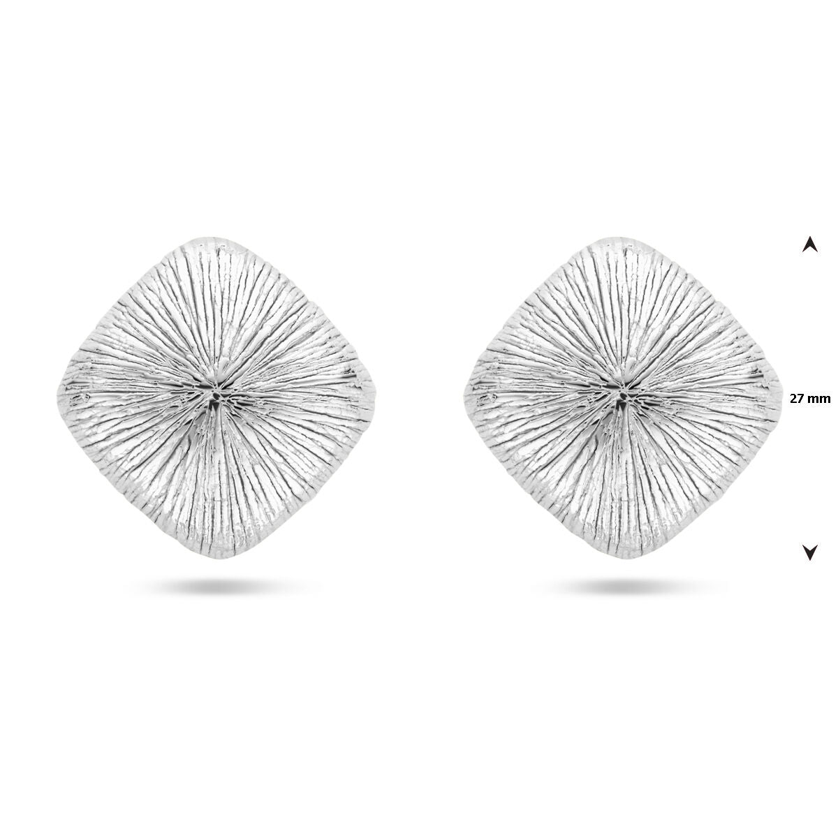 Ohrstecker 27 mm Sterlingsilber rhodiniert