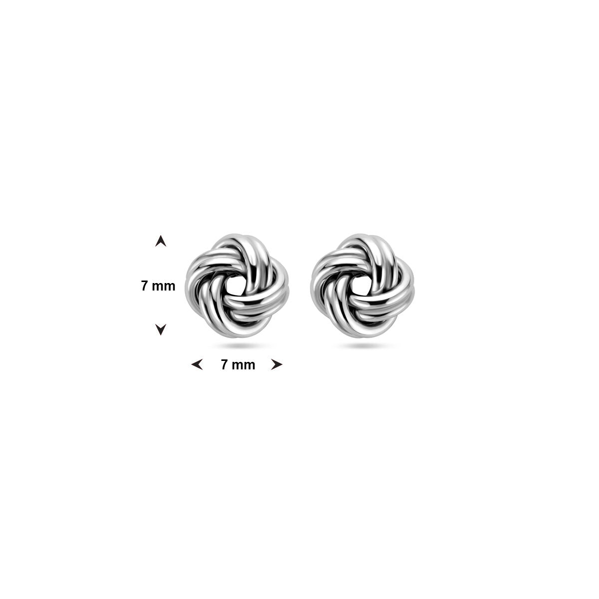Ohrstecker Knopf Silber rhodiniert