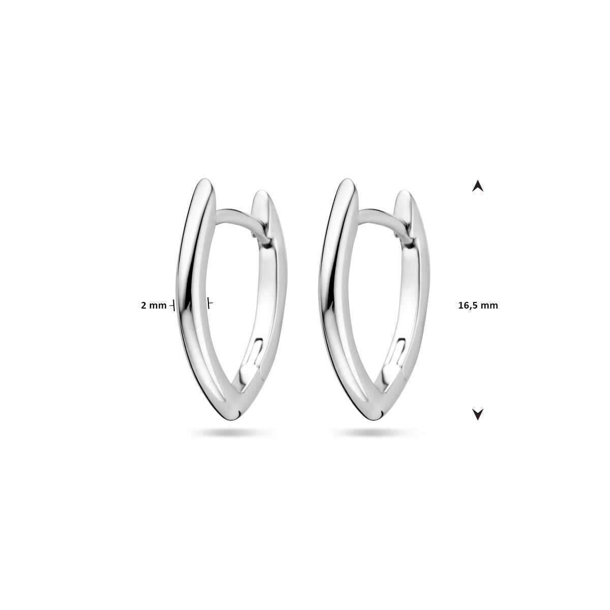 Ohrhänger 2,0 mm Silber rhodiniert 