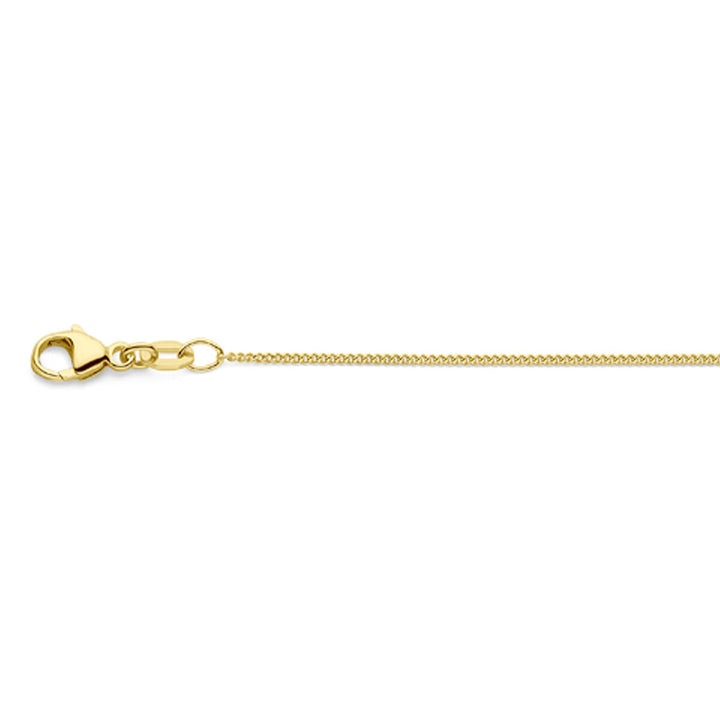 Halskette Gourmette 4-seitiger Schliff 1,0 mm 41 - 43 - 45 cm 18K Gelbgold