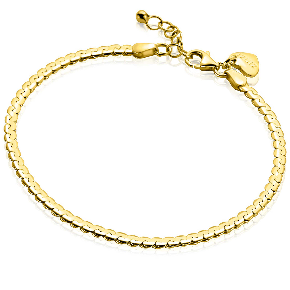 Armband aus Silber mit glänzender Oberfläche und verstellbarem Verschluss