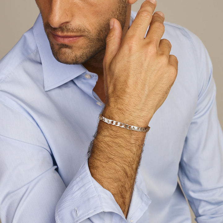 Silberarmband Herren-Gourmette mit Zwischenstück 5,8 mm