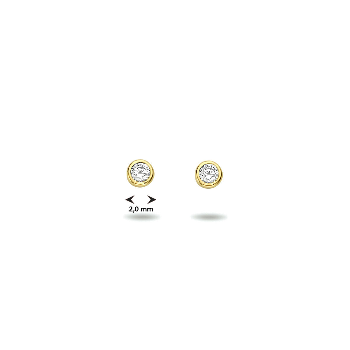 Ohrstecker Zirkonia 14K Gelbgold