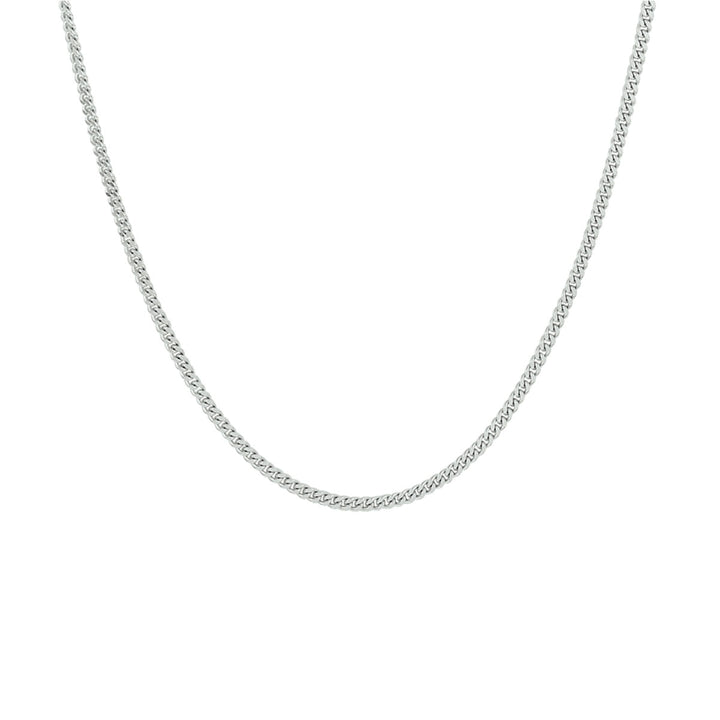 Halskette Gourmet 4-seitig geschliffen 1,6 mm Silber rhodiniert