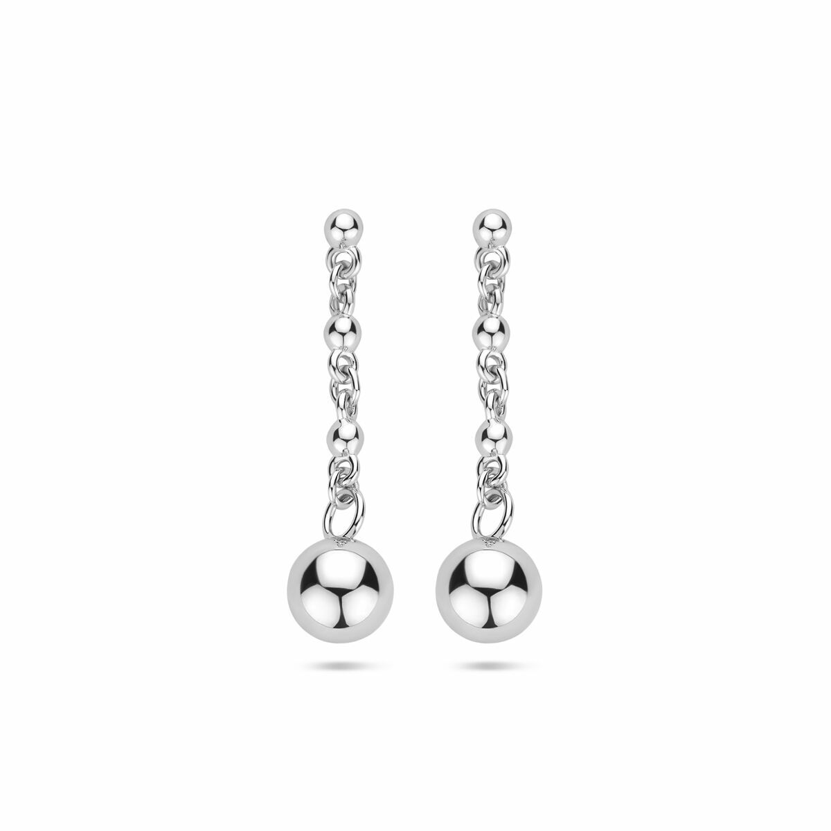 Ohrhänger Kügelchen 25 mm Silber rhodiniert