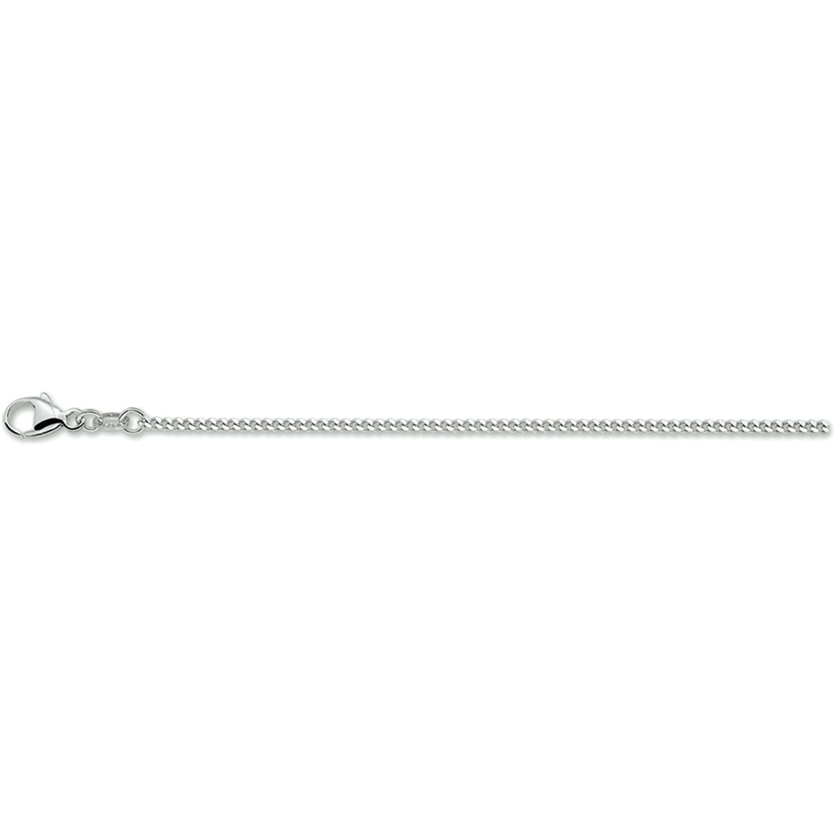 Halskette Gourmet 4-seitig geschliffen 1,6 mm Silber rhodiniert