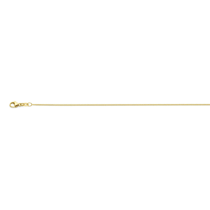 Halskette Gourmette 4-seitiger Schliff 1,0 mm 41 - 43 - 45 cm 18K Gelbgold