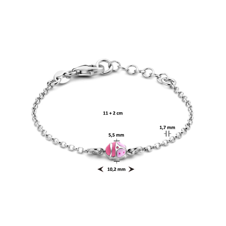 Armband Marienkäfer 11 + 2 cm Silber rhodiniert