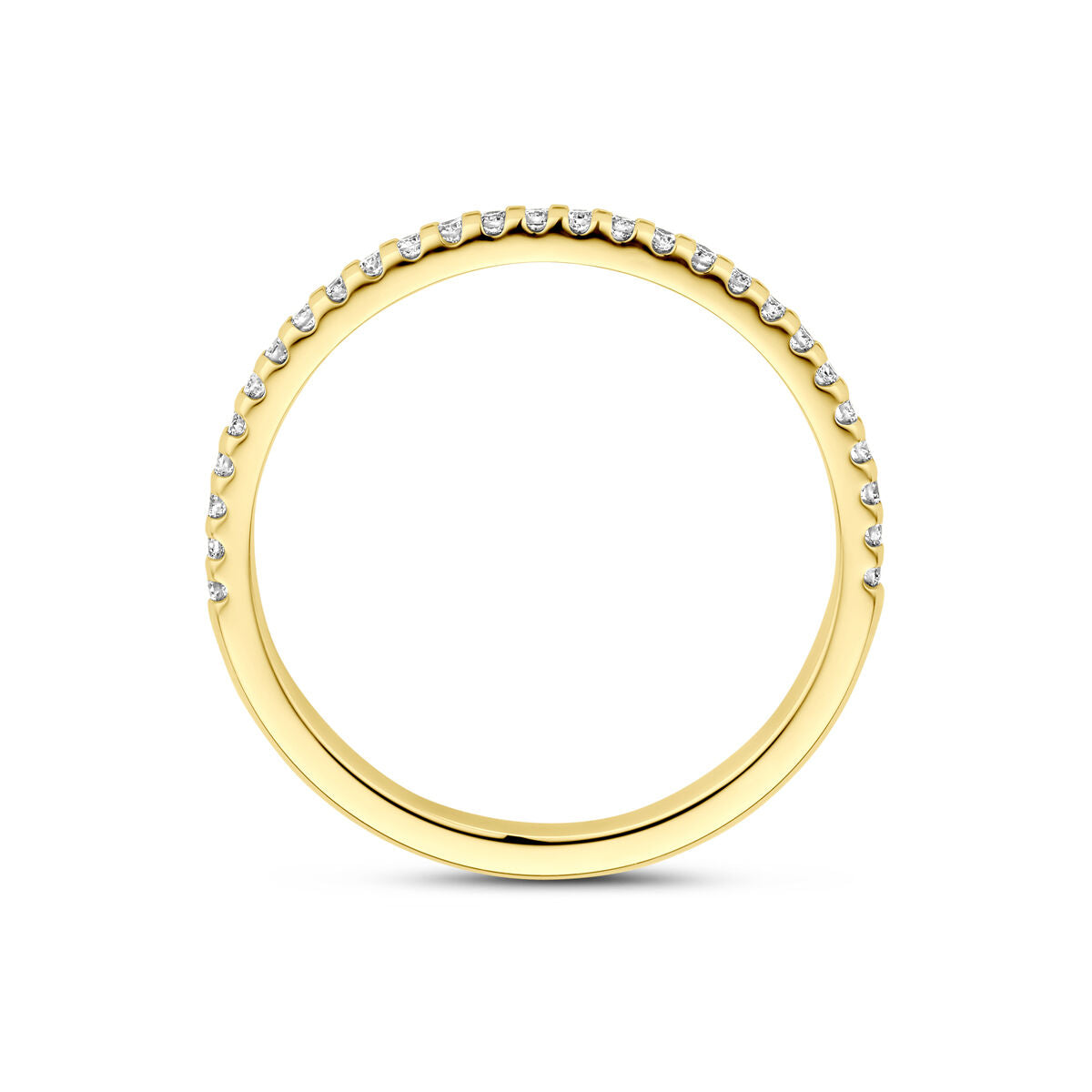 Ring Laborgezüchteter Diamant 0,15ct H SI 14K Gelbgold