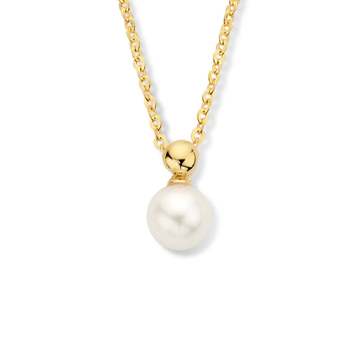 Gold Damenhalskette Perle 14K