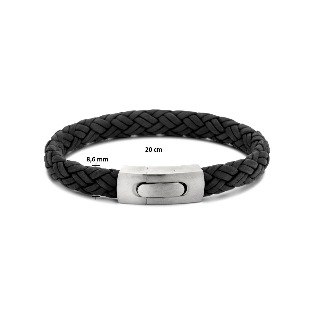 Armband Leder 10 mm Edelstahl