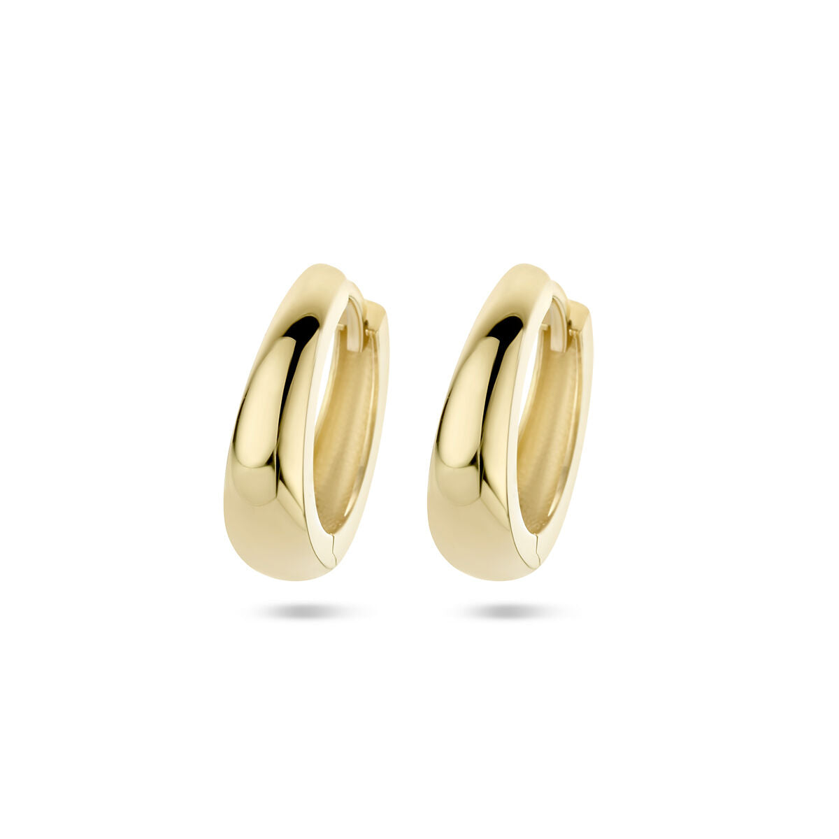 Klapp-Ohrringe aus 14K Gelbgold mit glänzender Oberfläche