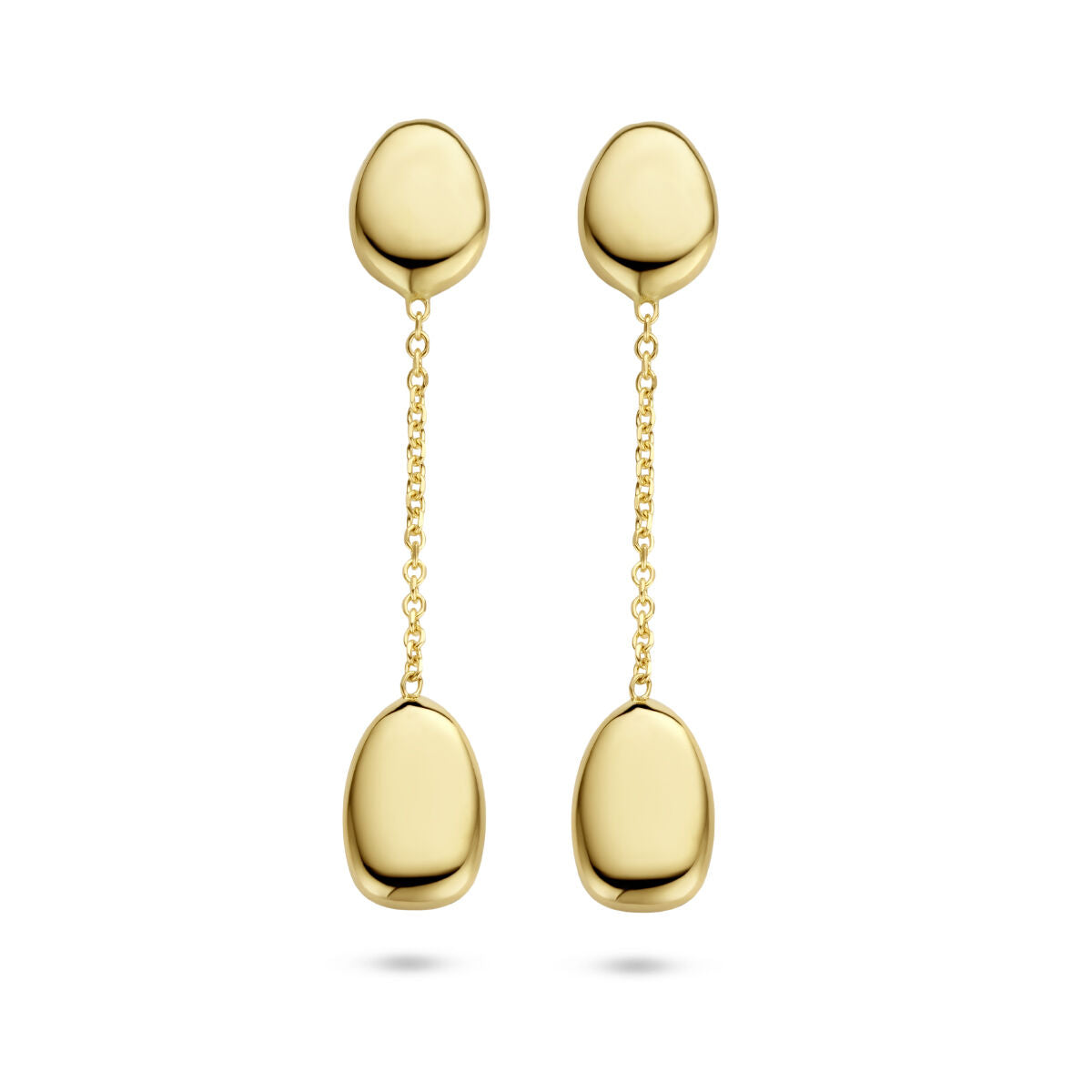 Ohrringe kugelförmige Elemente 14K Gelbgold