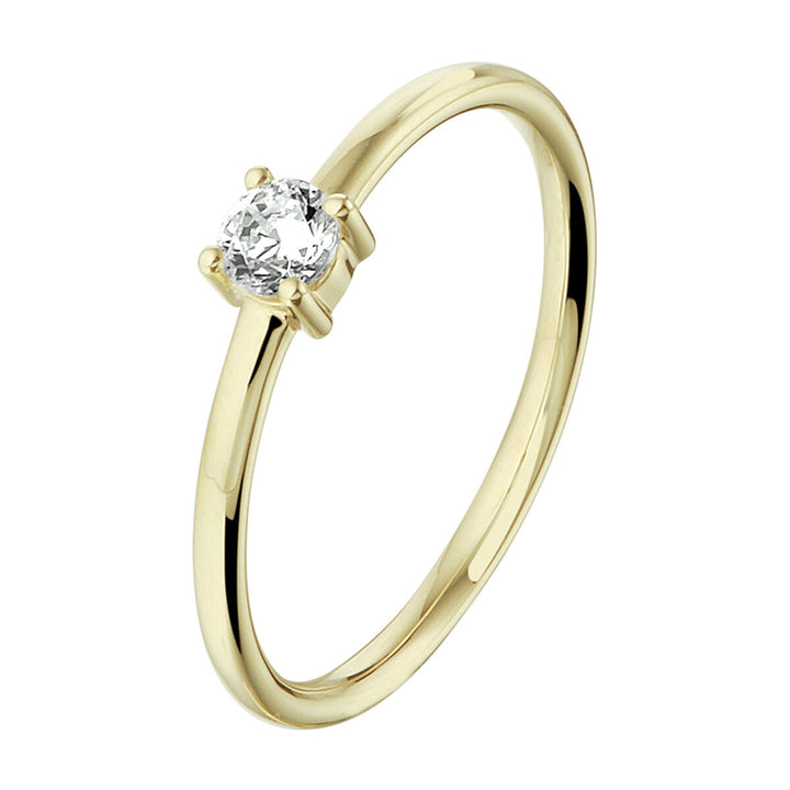 Ring Zirkonia 14K Gelbgold