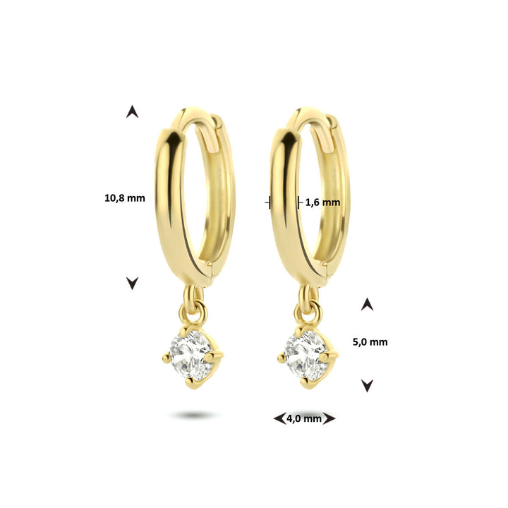 Ohrhänger Zirkonia 14K Gelbgold