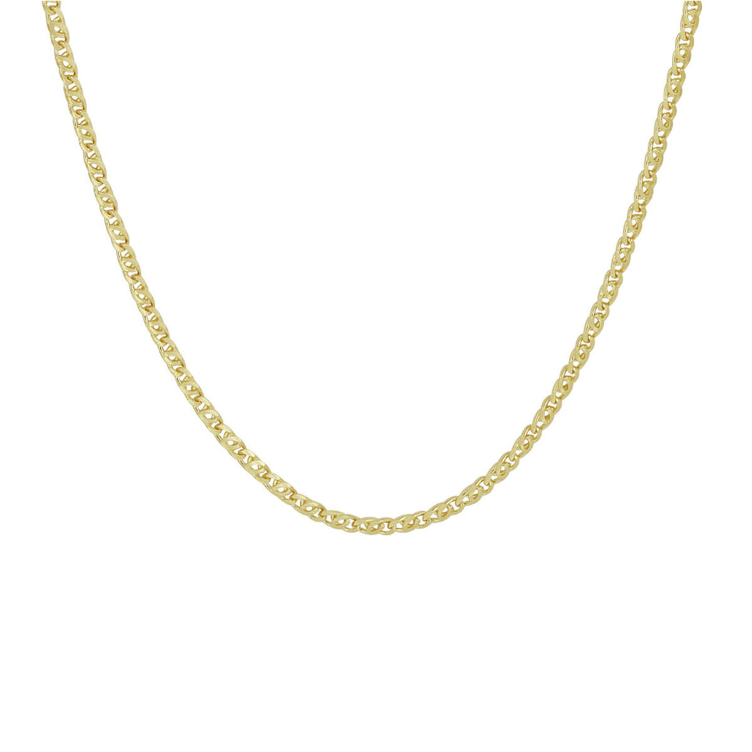 Halskette mit Falkenauge, 1,9 mm, 45 cm, 14 Karat Gelbgold