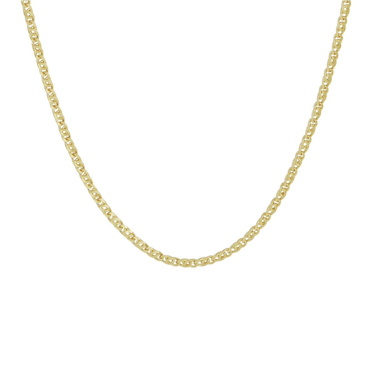 Collier aus 14K Gelbgold mit 1,9 mm dicken Gliedern und einer Länge von 45 cm