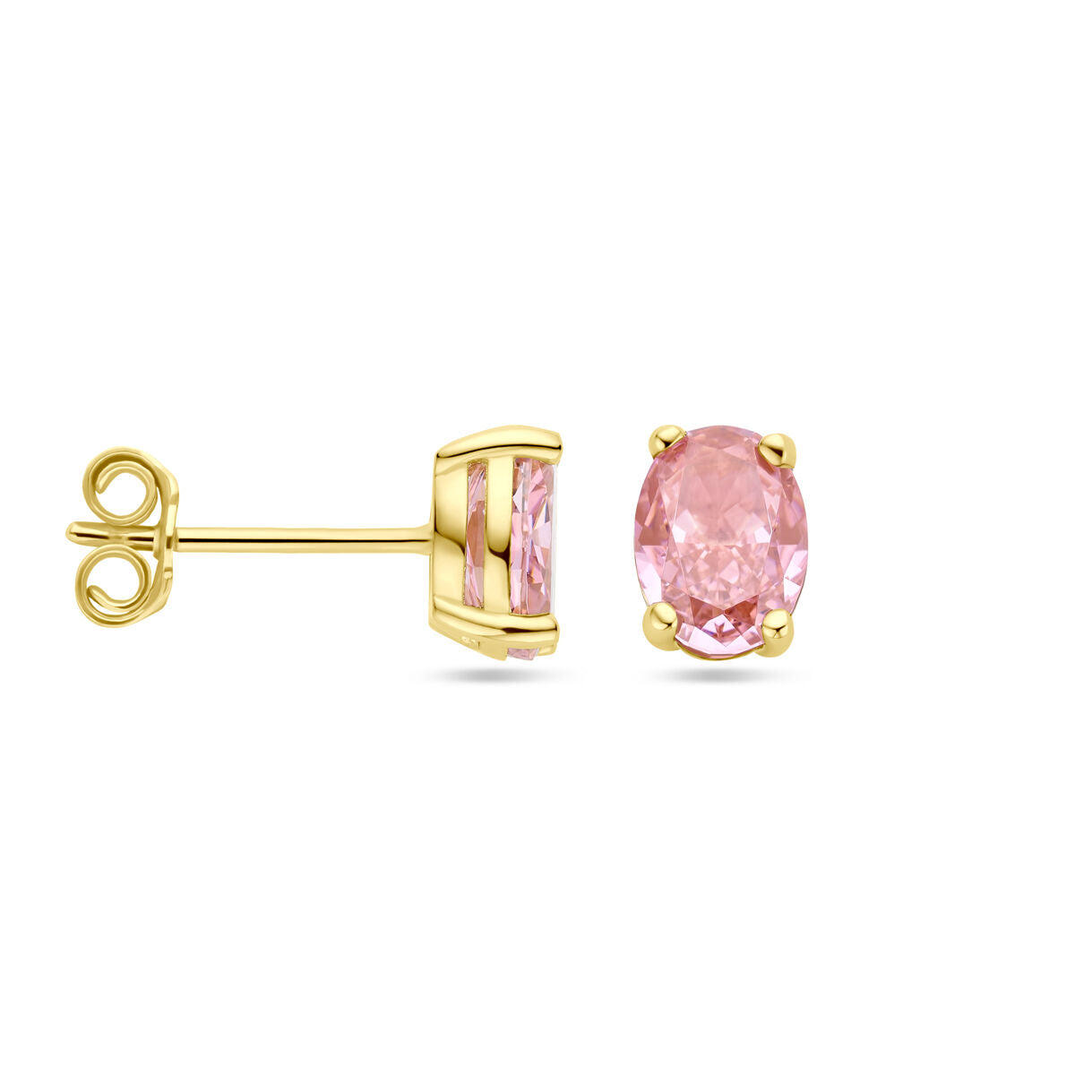 Ohrstecker Padparadscha Zirkonia 14K Gelbgold