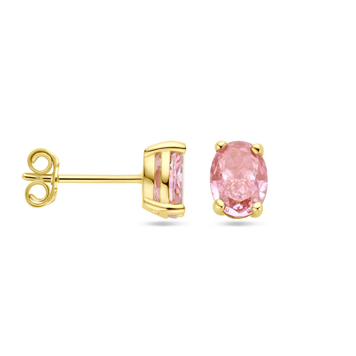 Ohrstecker Padparadscha Zirkonia 14K Gelbgold