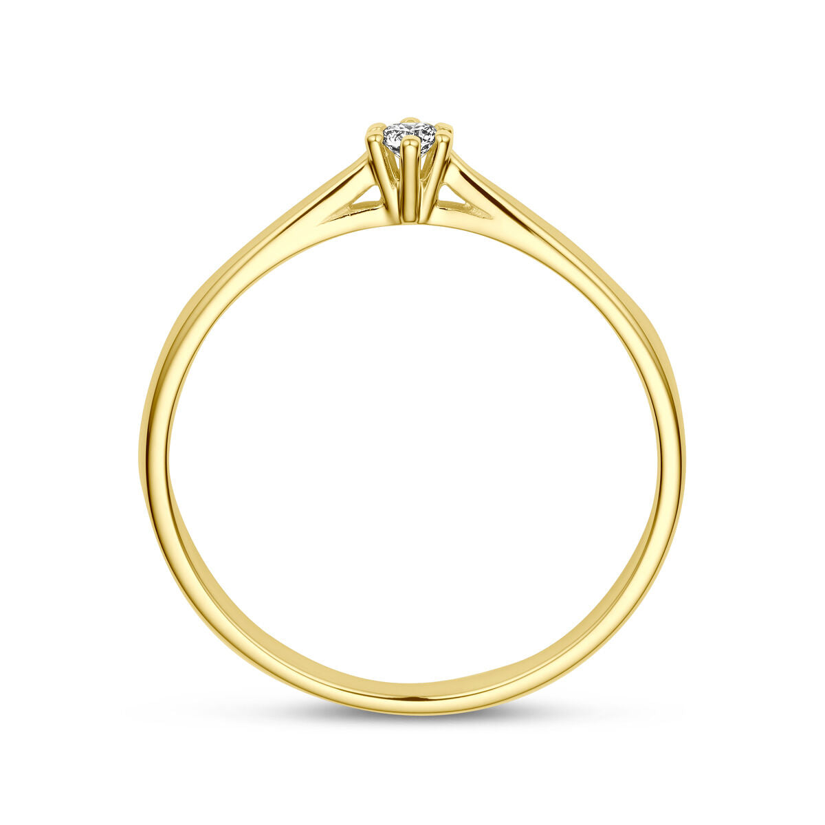 Ring Diamant 0,05 ct h SI 14K Gelbgold