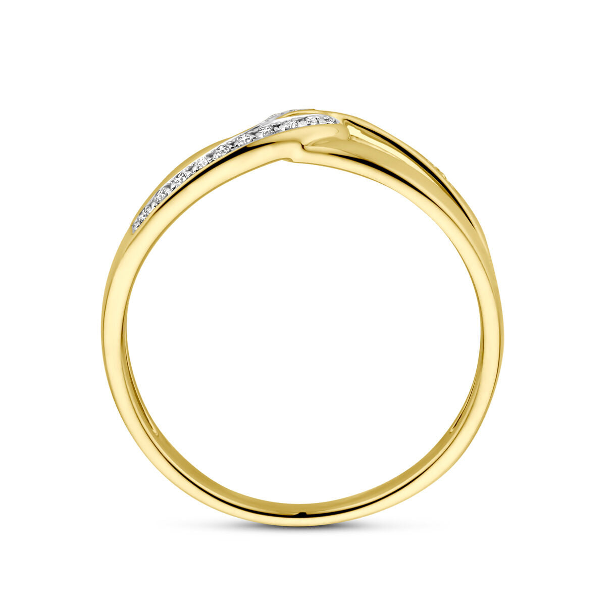 Ring Diamant 0,06 ct h SI 14K Gelbgold