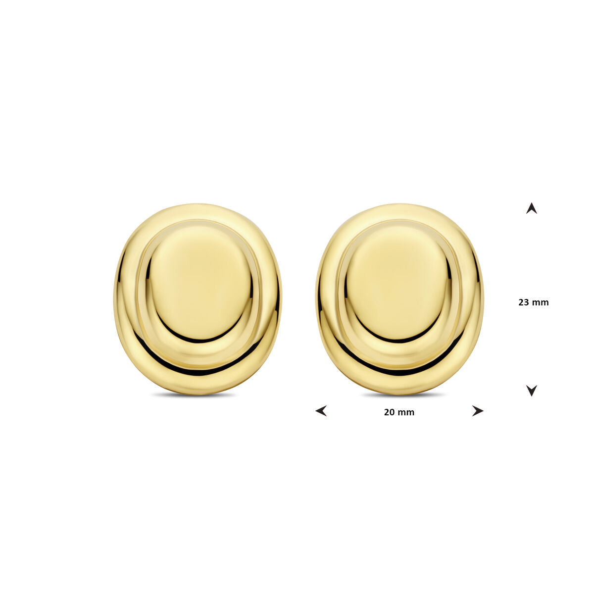 Ohrstecker 23 mm 1 Mikron vergoldet (gelb)