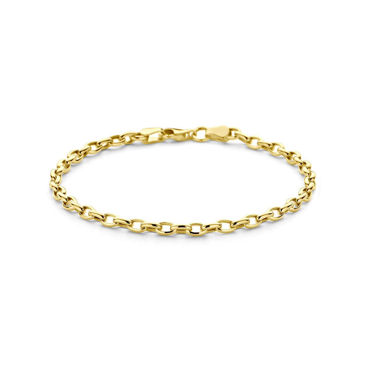 Armband aus 14K Gold mit Ankerdesign und glänzender Oberfläche