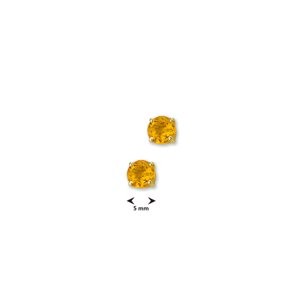 Ohrstecker Citrin 14K Gelbgold