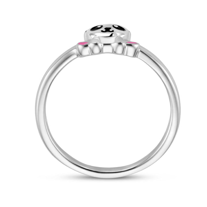 Ring Panda Silber rhodiniert