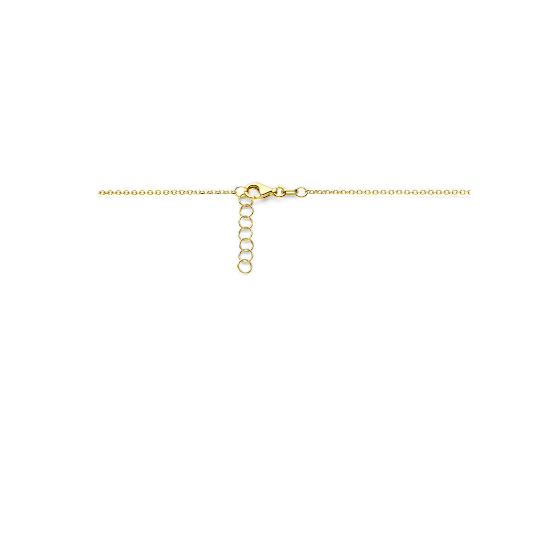 Halskette 42 + 2 cm poly/matt 14K Gelbgold