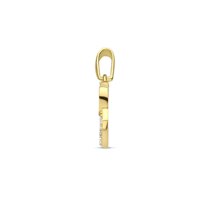 Anhänger Herzen Zirkonia 14K Gelbgold