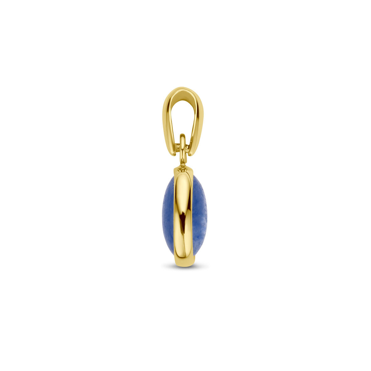 Anhänger blauer Quarz 14K Gelbgold