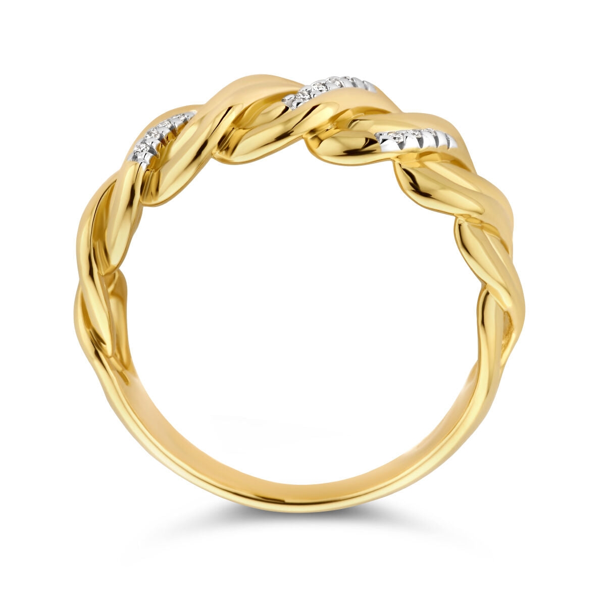 Ring Diamant 0,04 ct h SI 14K Gelbgold