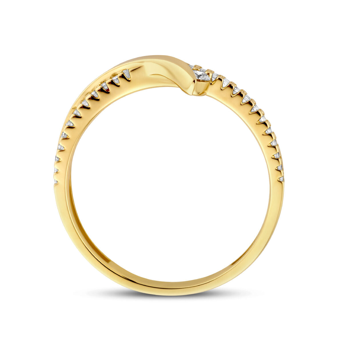Ring Diamant 0,13 ct h SI 14K Gelbgold