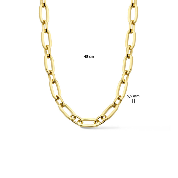 Halskette Anker 5,5 mm 45 cm Zilgold (Gelbgold mit Silberkern)