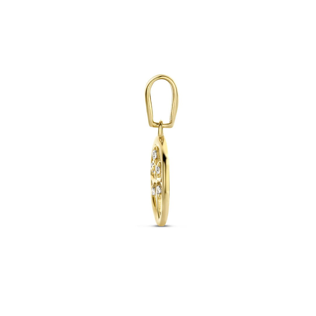 Anhänger Lebensbaum Zirkonia 14K Gelbgold