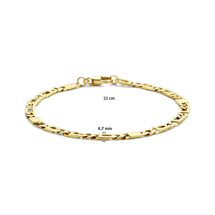 Goldarmband Herren Falkenauge 4,7 mm 14K